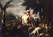 CASTIGLIONE, Giovanni Benedetto Meeting of Isaac and Rebecca fg oil on canvas